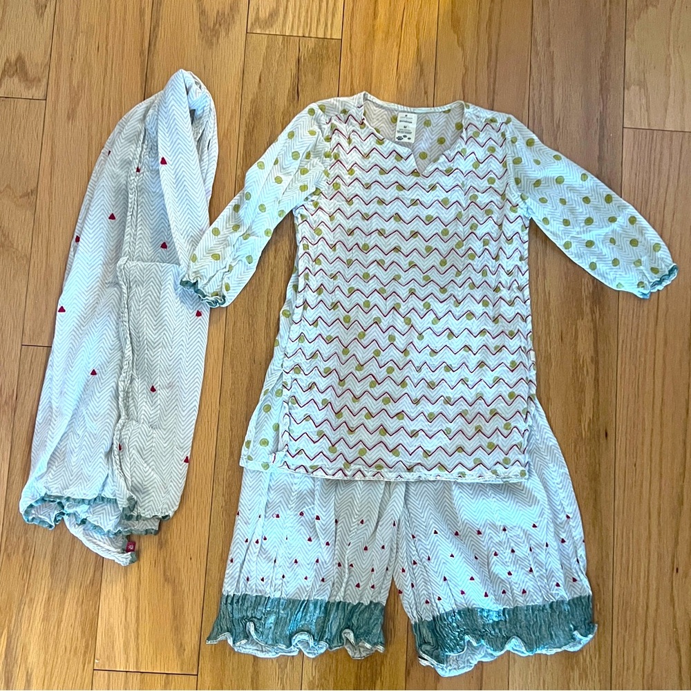 Good Earth “Gum Drops” Toddler Set – 3-Piece Cotton Kurta Set (Size M / ~2–3T)